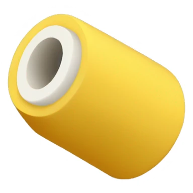 yellow small plain foam roller
 sticker