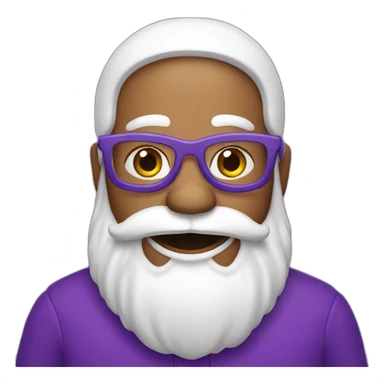 santa claus with purple clothes sticker