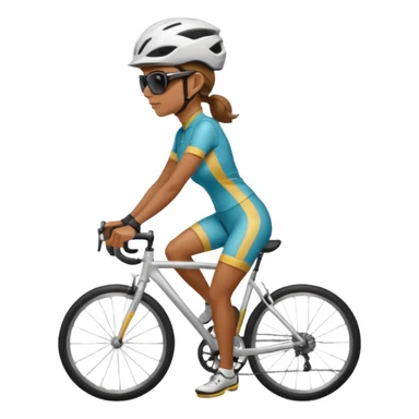 cyclist woman sticker