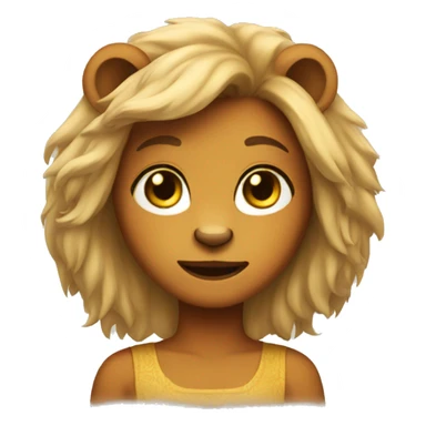 lion girl sticker