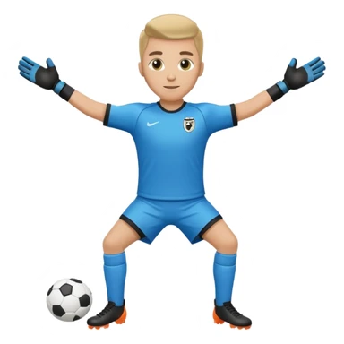 soccer goalkeeper with football boots arms out sticker