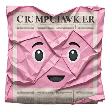 pink newspaper sticker