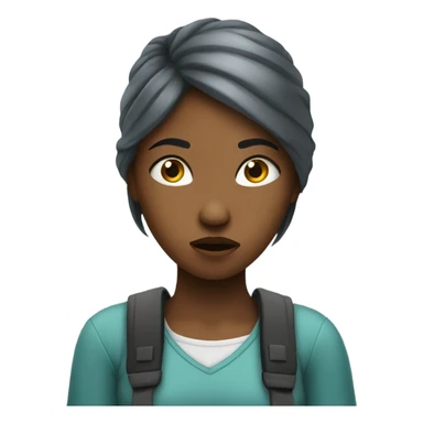 a girl that is bored sticker