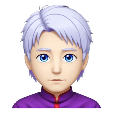 gojo satoro with red hallow on the left side and purple hallow on the right side sticker