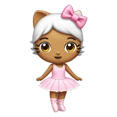 Hello kitty wearing ballet kit sticker