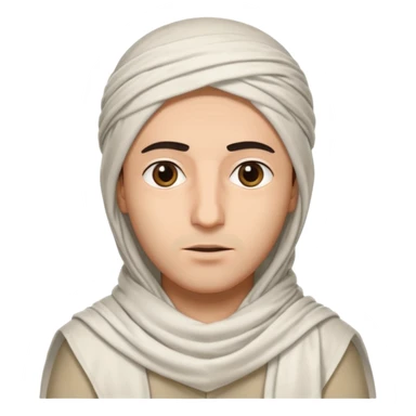 Arabe con un shemagh de color blanco pero solo sea la cabeza y nada de cuerpo sticker