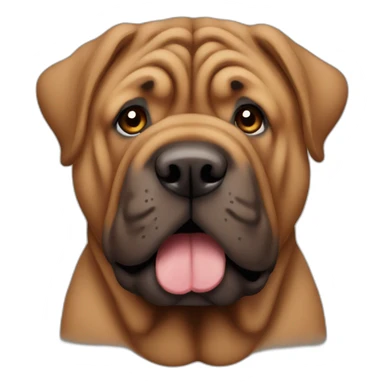 brown big sharpei sticker