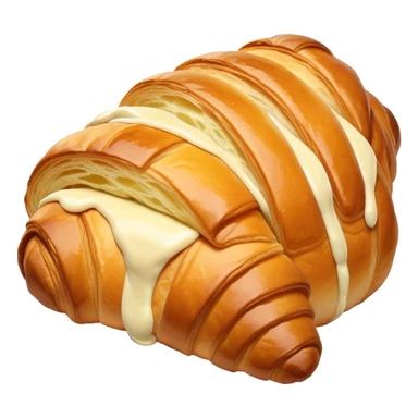 A croissant with pale olive cream  sticker
