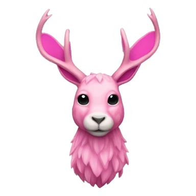 a mythical jackelope with pink camo sticker