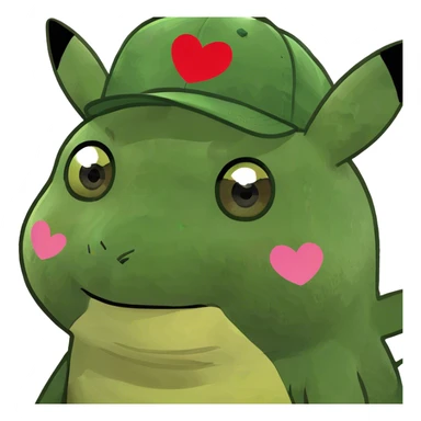 Pikachu face with heart eyes sticker