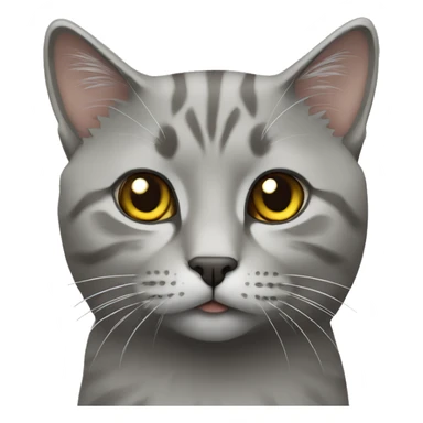 Grey Scottish straight cat sticker