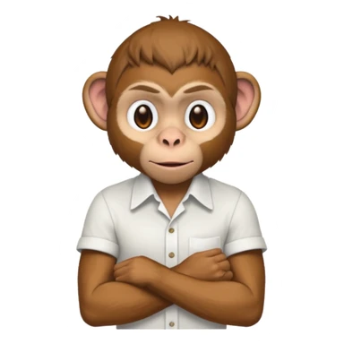 Macaco de camisa branca sticker