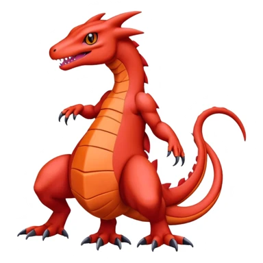  Cute Guilmon-Salandit-Salazzle-Fakémon-hybrid-creature (full body)  sticker