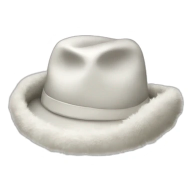 White ushanka hat sticker