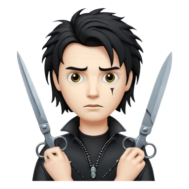 edward scissorhands emoji sticker