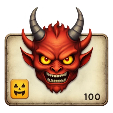 demon id card sticker