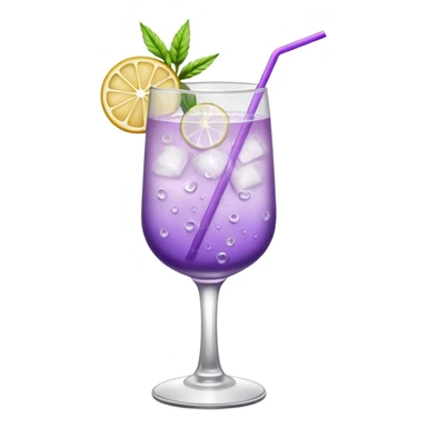 Cocktail light purple with high glass sticker