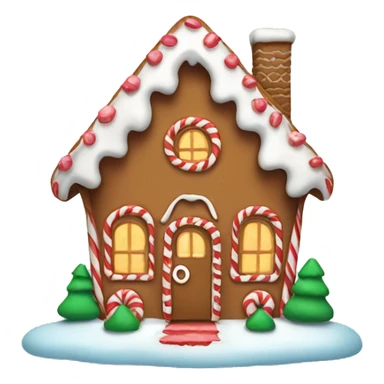 Cute gingerbread house sticker