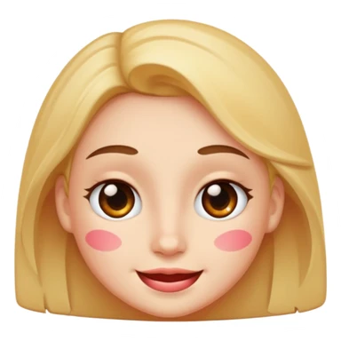 Blushing smirk emoji face sticker