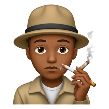 Gang member smoking a blunt sticker