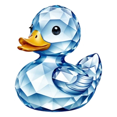 Rubber duck made from Swarovski Crystal sticker