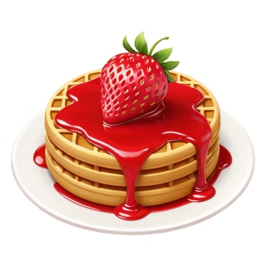 Gaufres coulis fraise sticker
