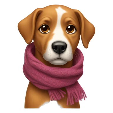 Dog with scarf sticker