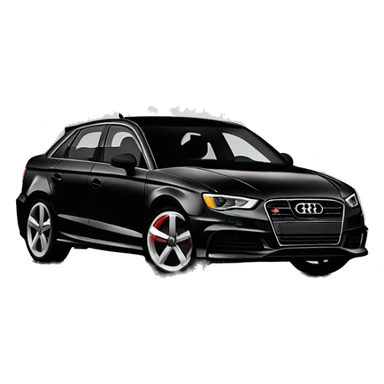 Audi S3 2010 noir sticker