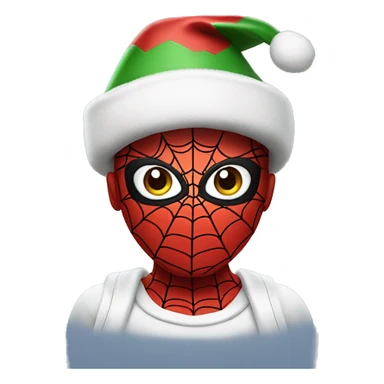 Spiderman With christmas hat sticker
