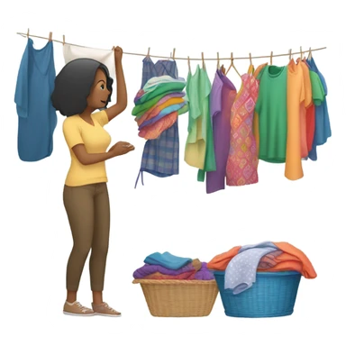 Doing laundry sticker