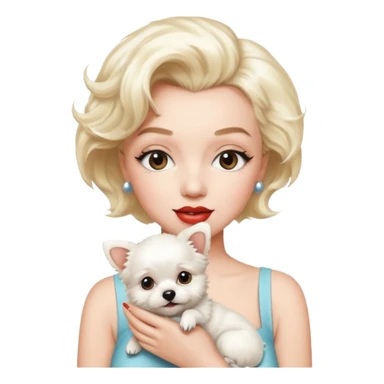 Marilyn Monroe, with dog sticker
