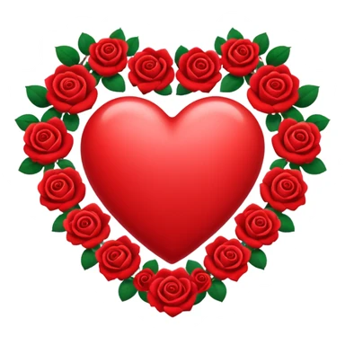 Heart with roses sticker