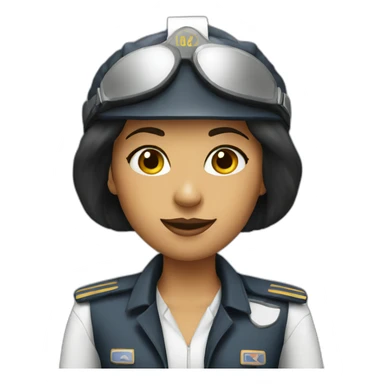 woman pilot sticker