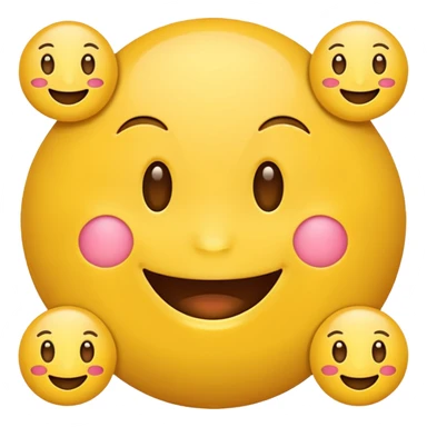 Emoji that is loking happy on the side sticker