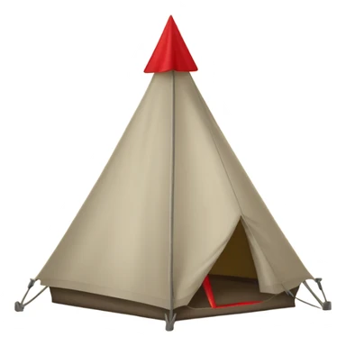 campsite being packed up with red arrow leading out of tent sticker