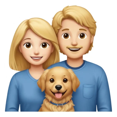couple and their pet dog sticker