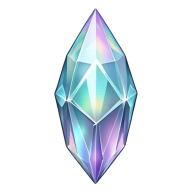 silver iridescent nebula crystal shard sticker