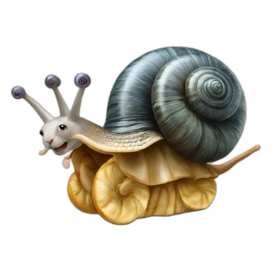 escargot sur lion sticker