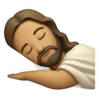 jesus sleeping budha pose sticker
