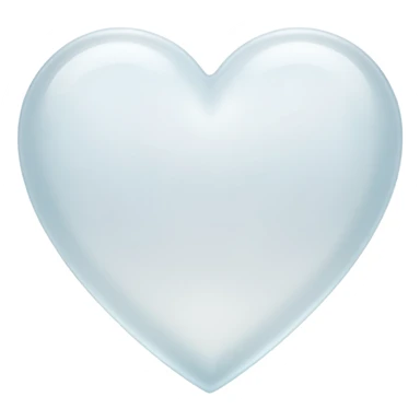 white heart with a frosted glass effect sticker