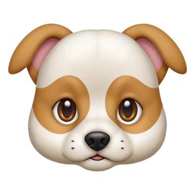 a white beagle x maltese x chi dog the size of a kelpie with light brown ears and a light brown patch on one eye sticker