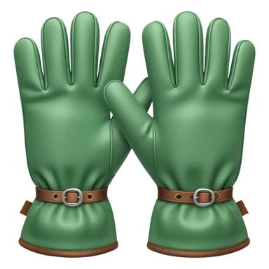 Sage green garden gloves sticker