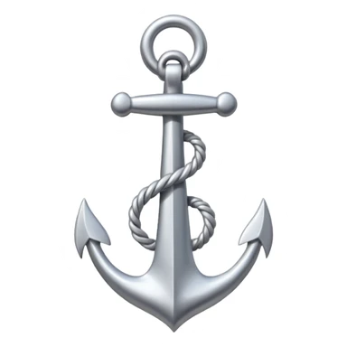 Je veux un emoji encre dans ce style là : ⚓ je veux qu’il représente sentimental par un noeud : 🪢 peut tu me faire l’ancre en argent  sticker