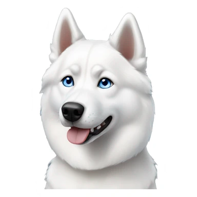 White husky blue eyes sticker