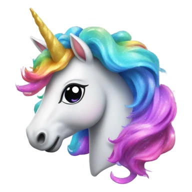 Unicorn farting glitter sticker
