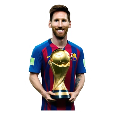 Messi con la copa del mundo  sticker