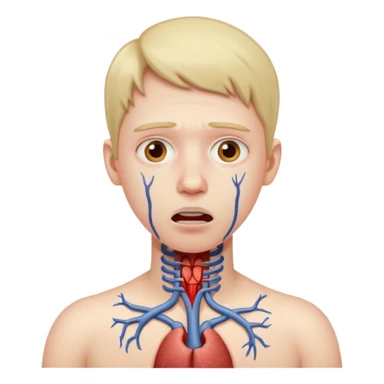 Choking throat sticker