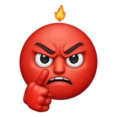 Angry emoji pointing at you sticker