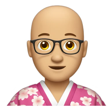 bald guy in kimono sticker