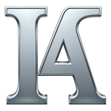 letters A and I, sleek minimal style with subtle gradients sticker